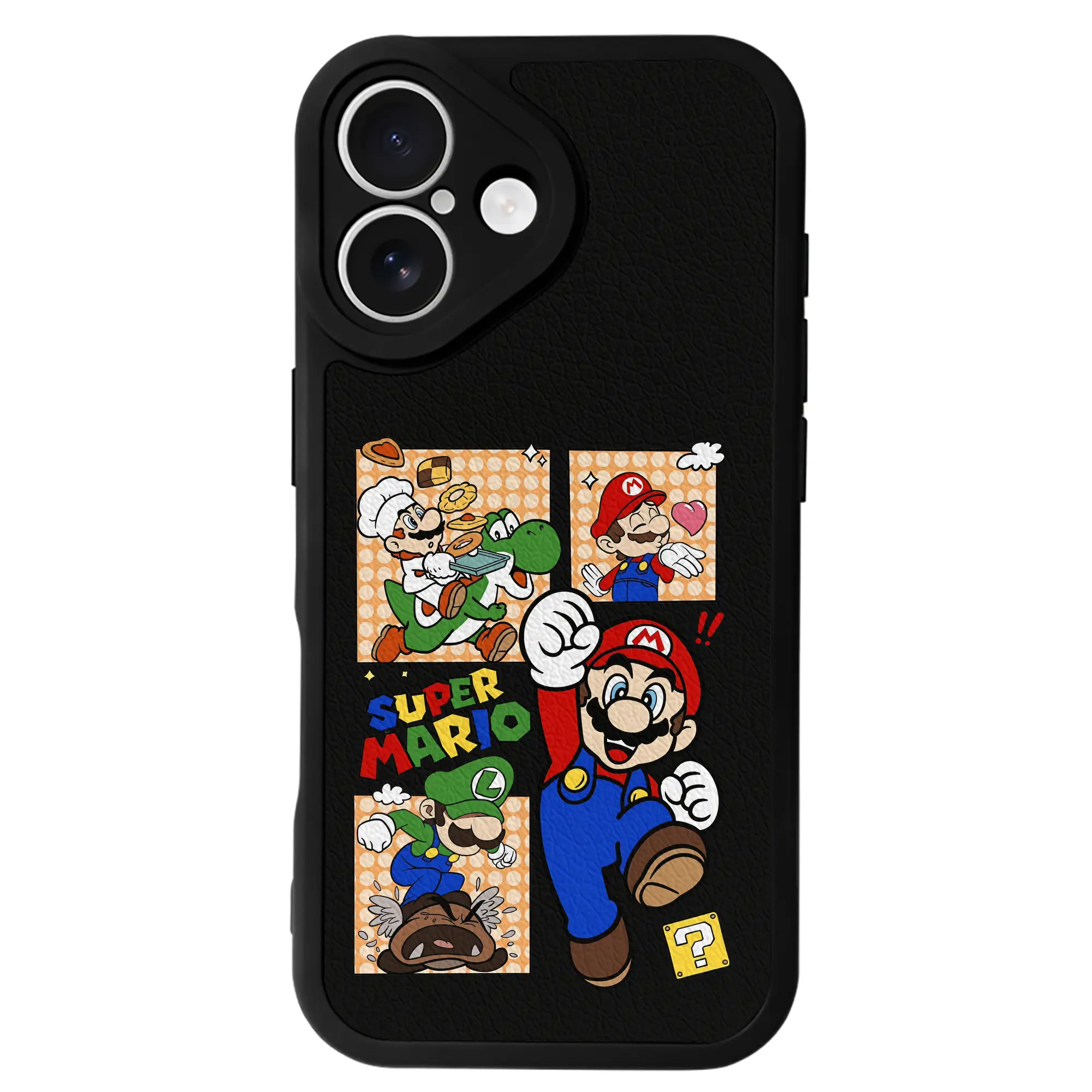 マリオ グッズ マリオ - IPhone 16シリーズ対応 ・ シリコンスマホケース ・ レザー調 ・ 高精度フィット ・ 耐衝撃 ・ ワイヤレス充電対応 ・ 精密カット